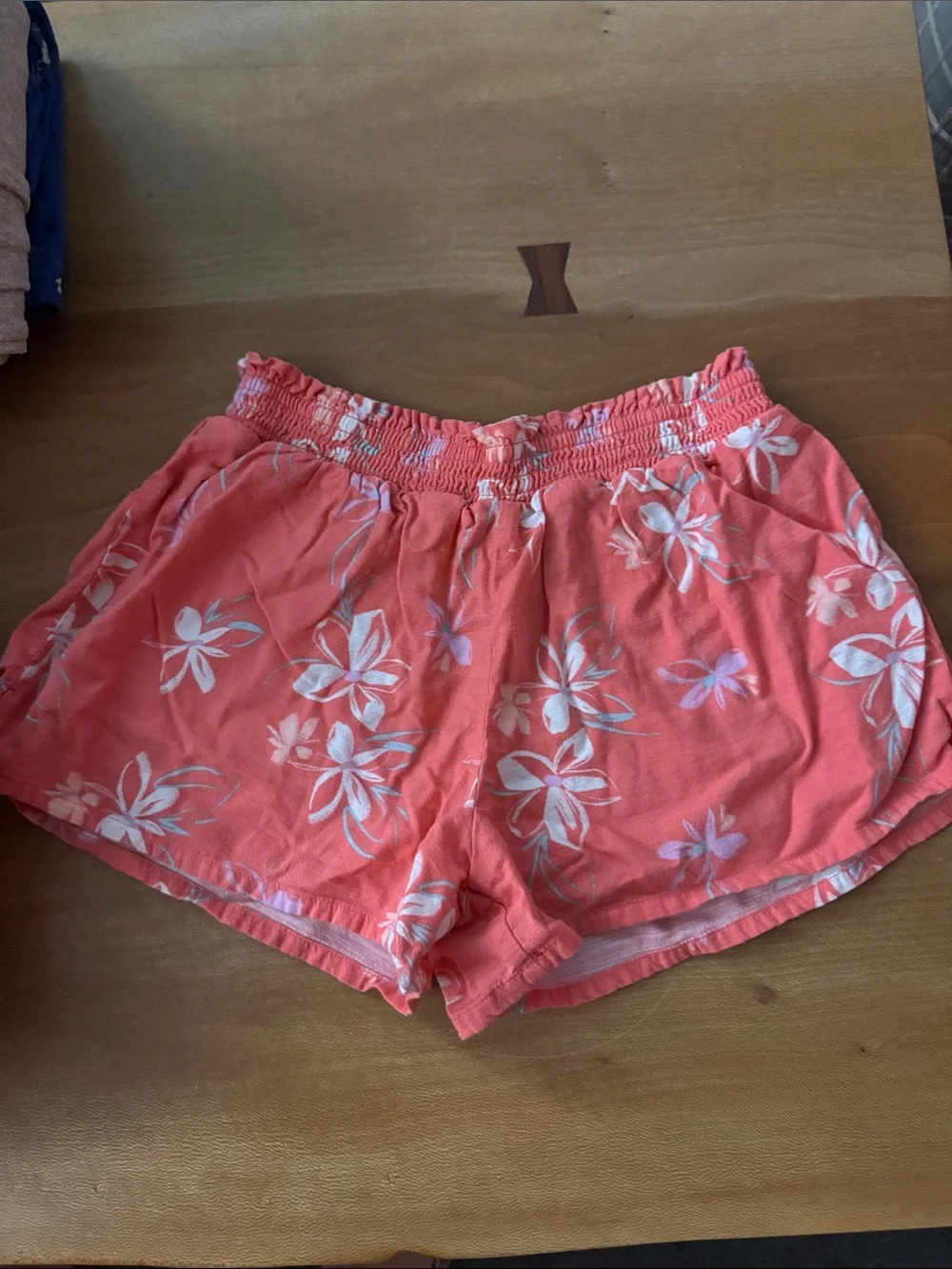 Carter's Coral Floral Elastic-Waist Shorts